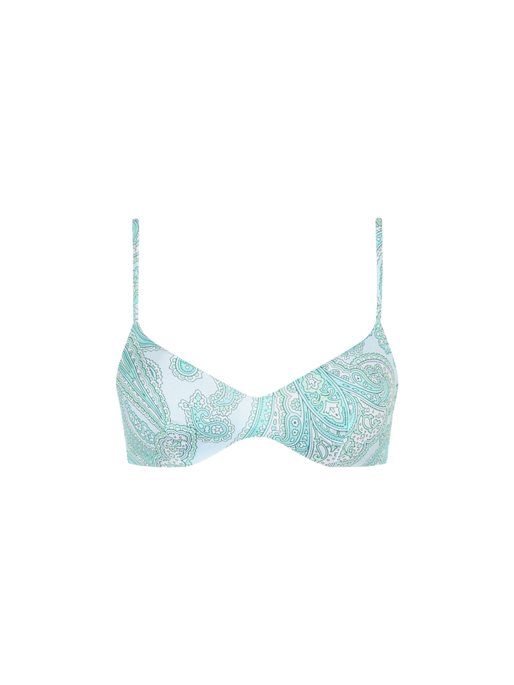 Woman paisley scoop bralette beach top May - MC2 Saint Barth