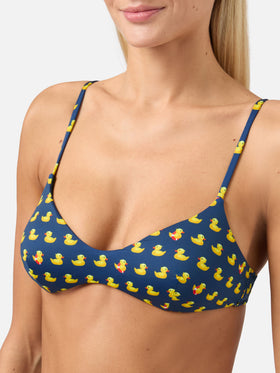 Woman scoop bralette bikini May Yali with ducky print
