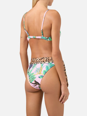 Bikini a bralette May Sienna con stampa tropicale