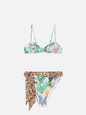 Bikini a bralette May Sienna con stampa tropicale