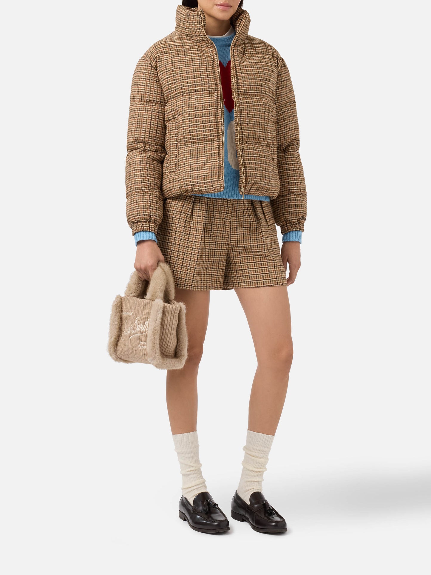 Maddy English wattierte Hahnentrittjacke