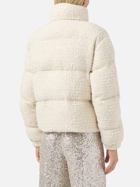 Maddy Tweed padded jacket in lurex tweed