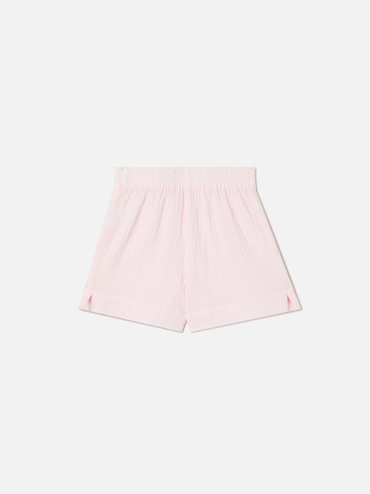 Short Meave Jr in mussola di cotone rosa