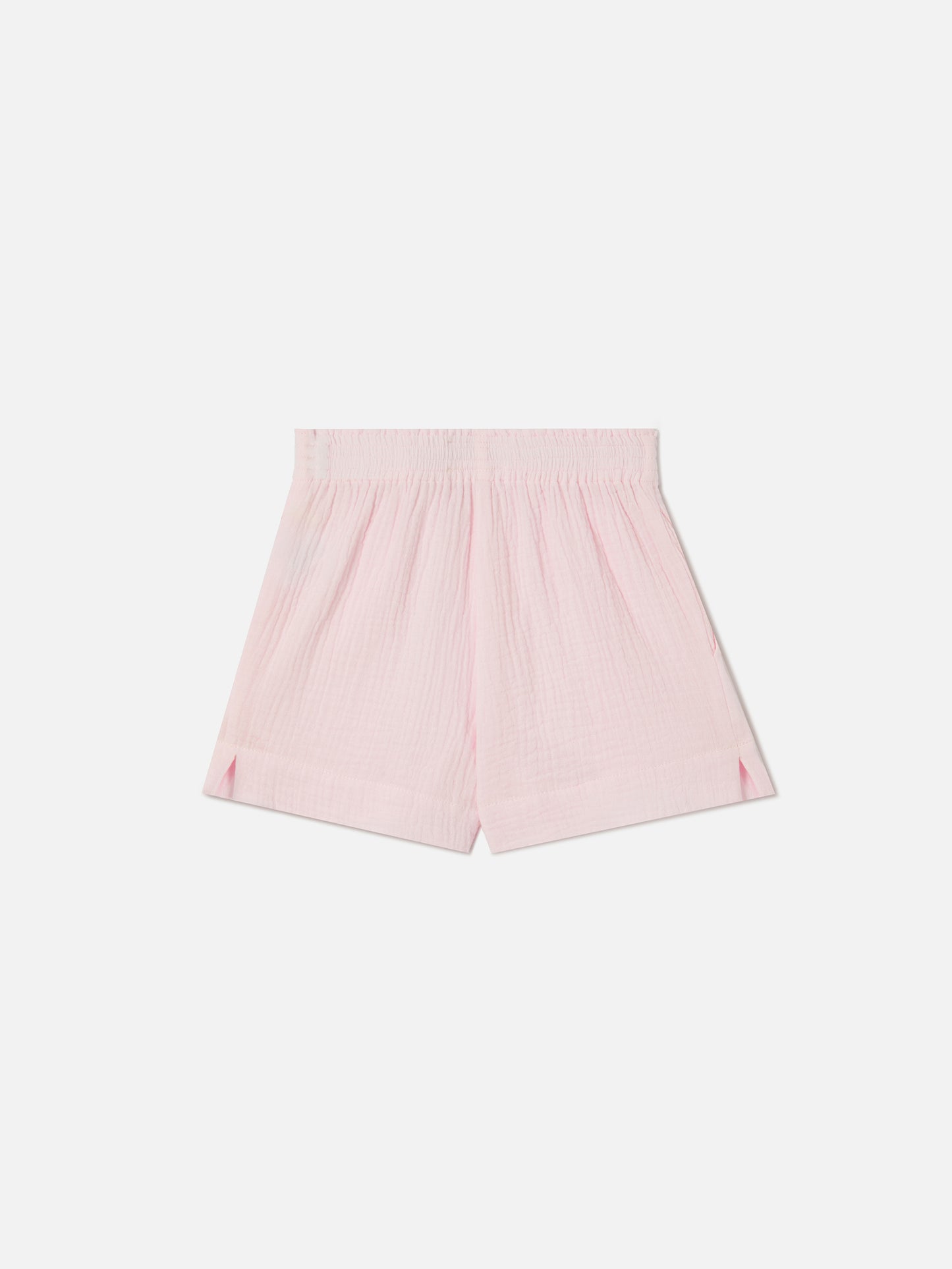 Short Meave Jr in mussola di cotone rosa