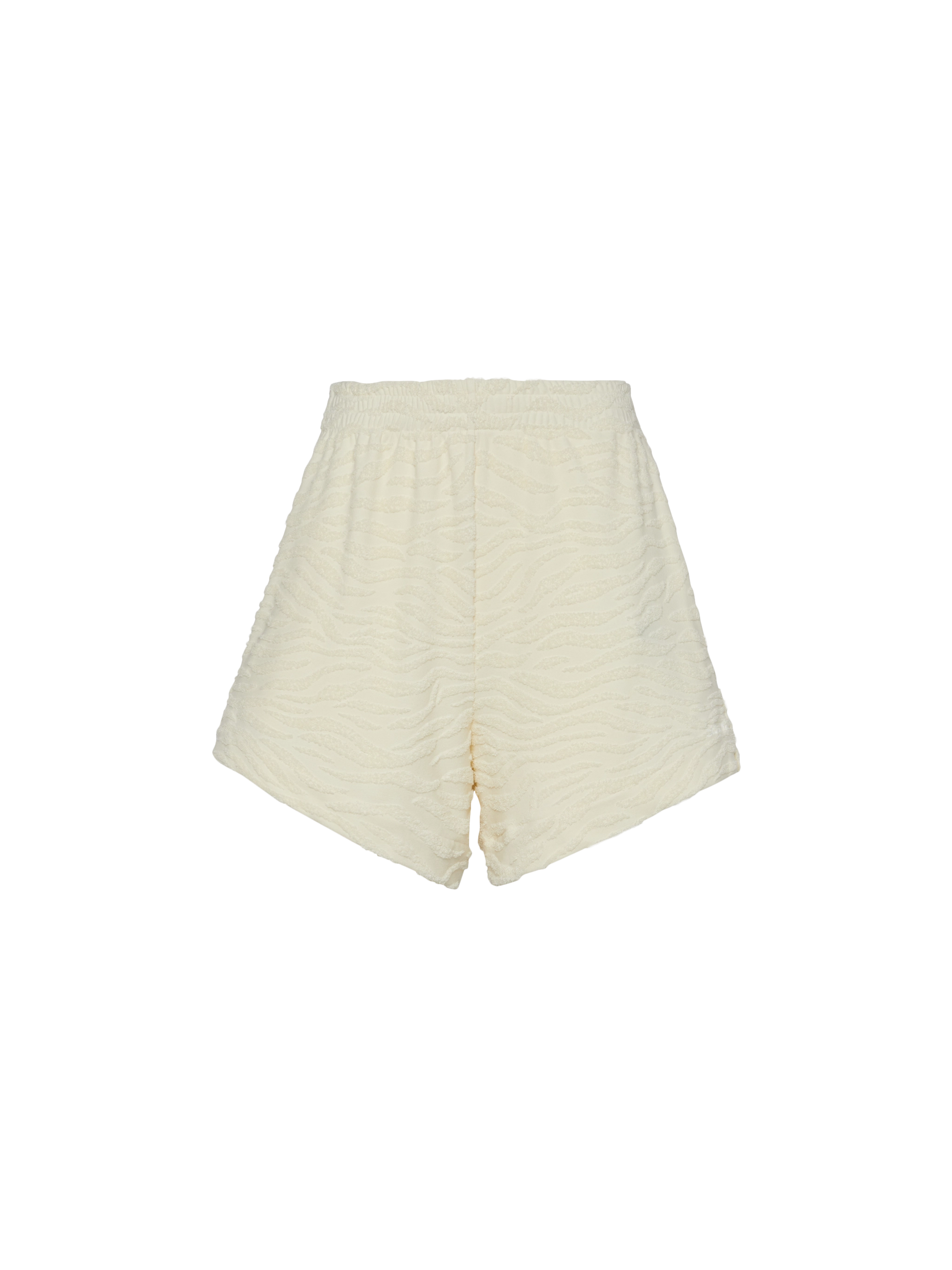 Meave terry cotton pull up shorts with zebra embossed pattern - MC2 Saint Barth
