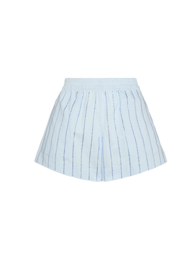 Meave cotton poplin pull up shorts with striped rhinestone embellishment - MC2 Saint Barth