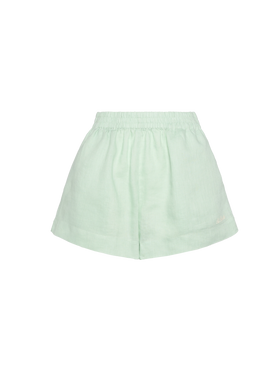 Meave sage green linen pull up shorts - MC2 Saint Barth