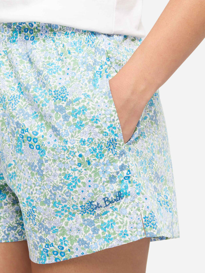 Shorts pull up Meave de algodón con estampado Joanna Luise | MADE WITH LIBERTY FABRIC 