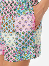 Damen-Pull-up-Shorts aus Baumwolle mit Blumenmuster von Meave