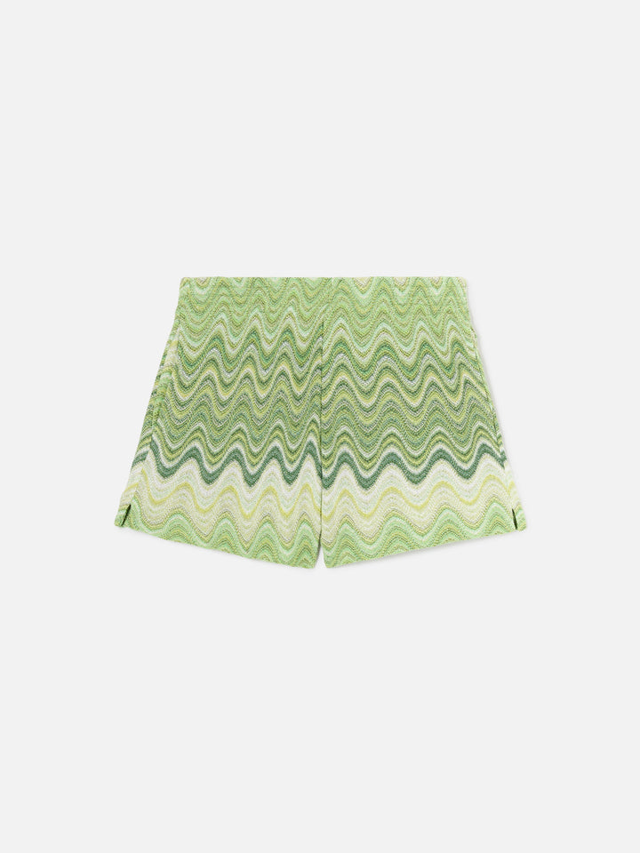 Shorts Meave in raschel degradé verde