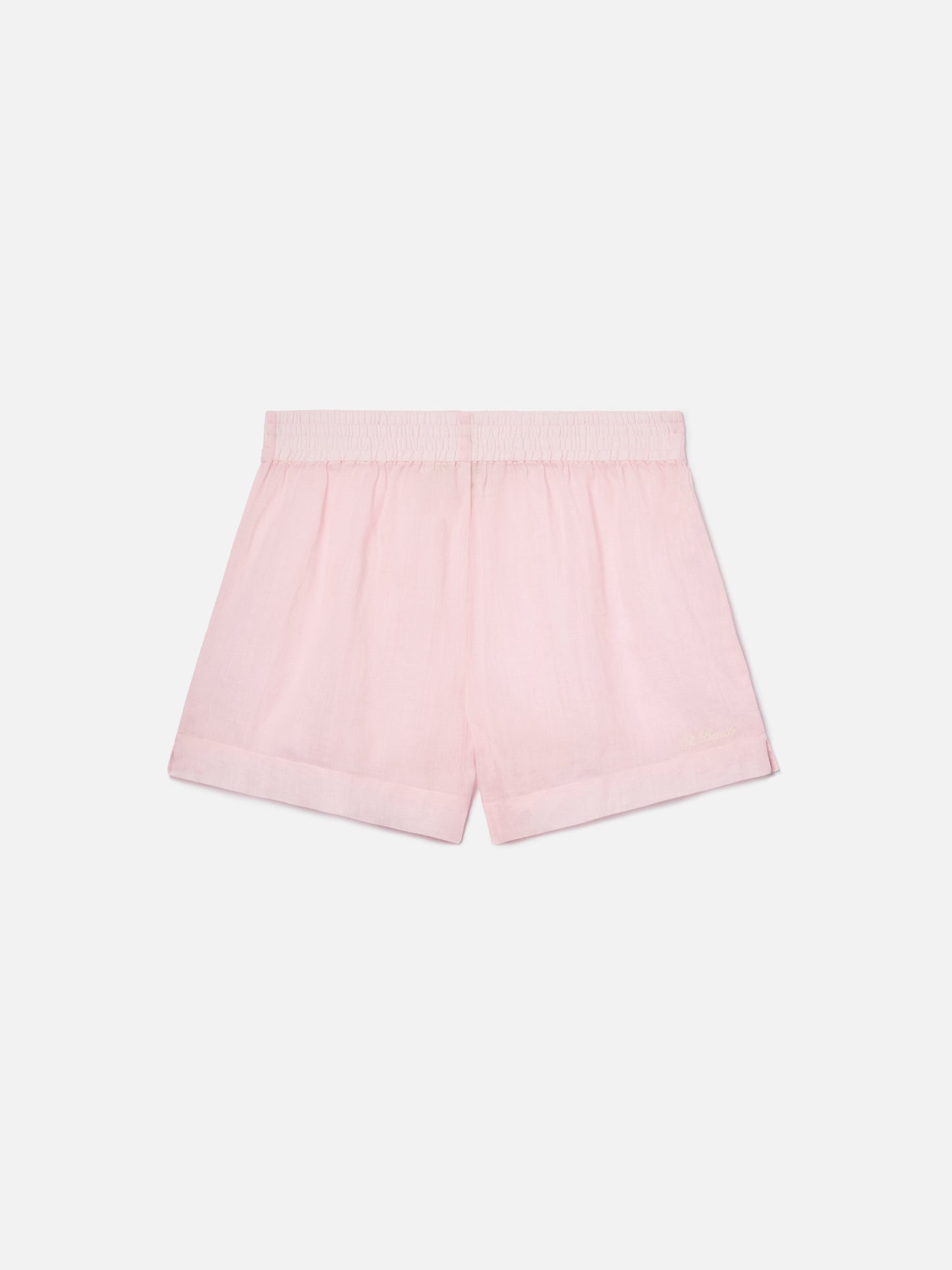 Shorts Meave in ramie con stampa tramonto