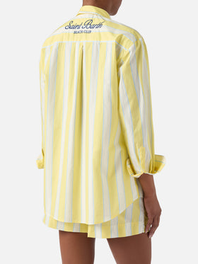Shorts Meave in cotone a righe gialle