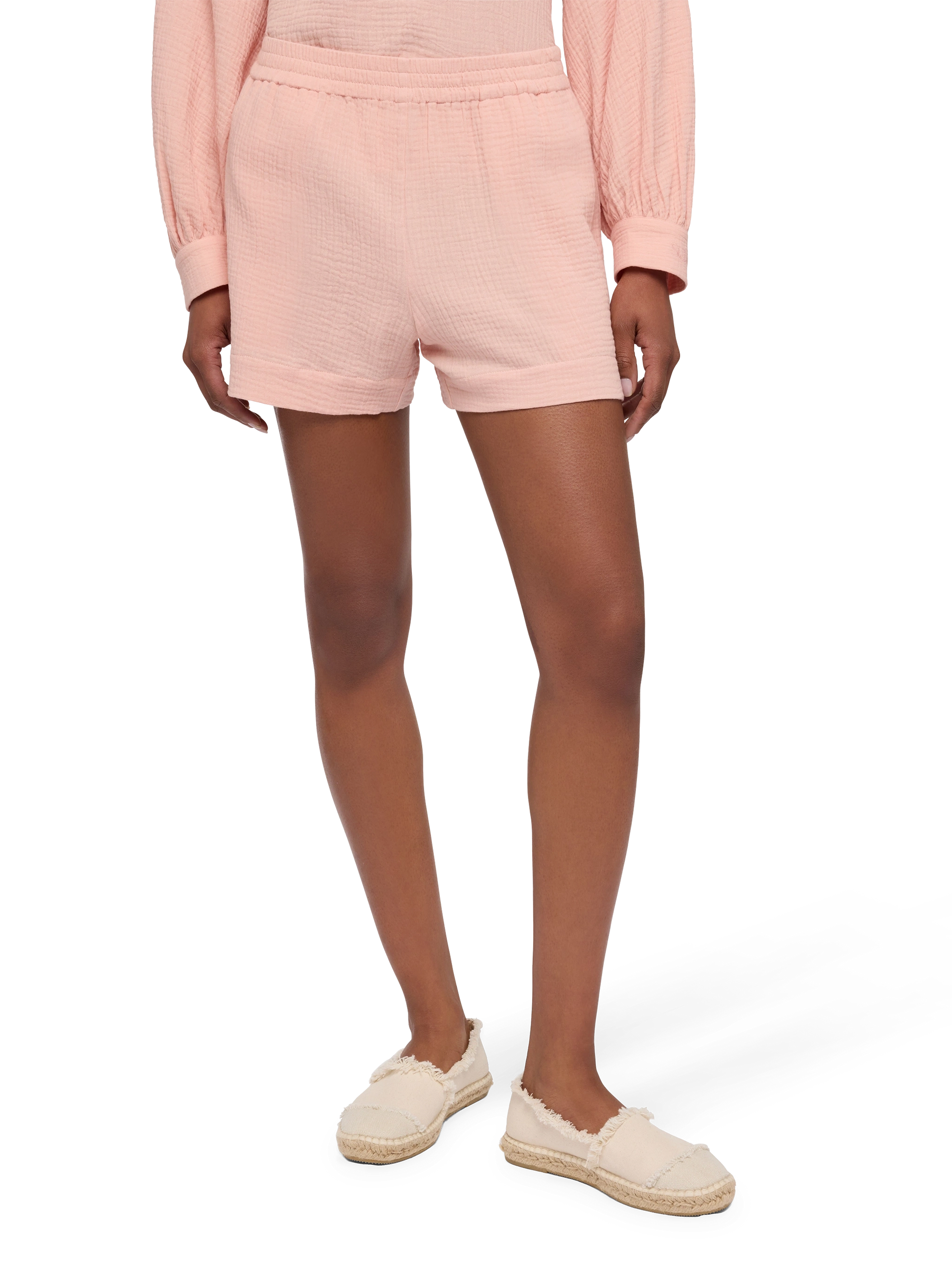Meave cotton muslin pull up shorts - MC2 Saint Barth