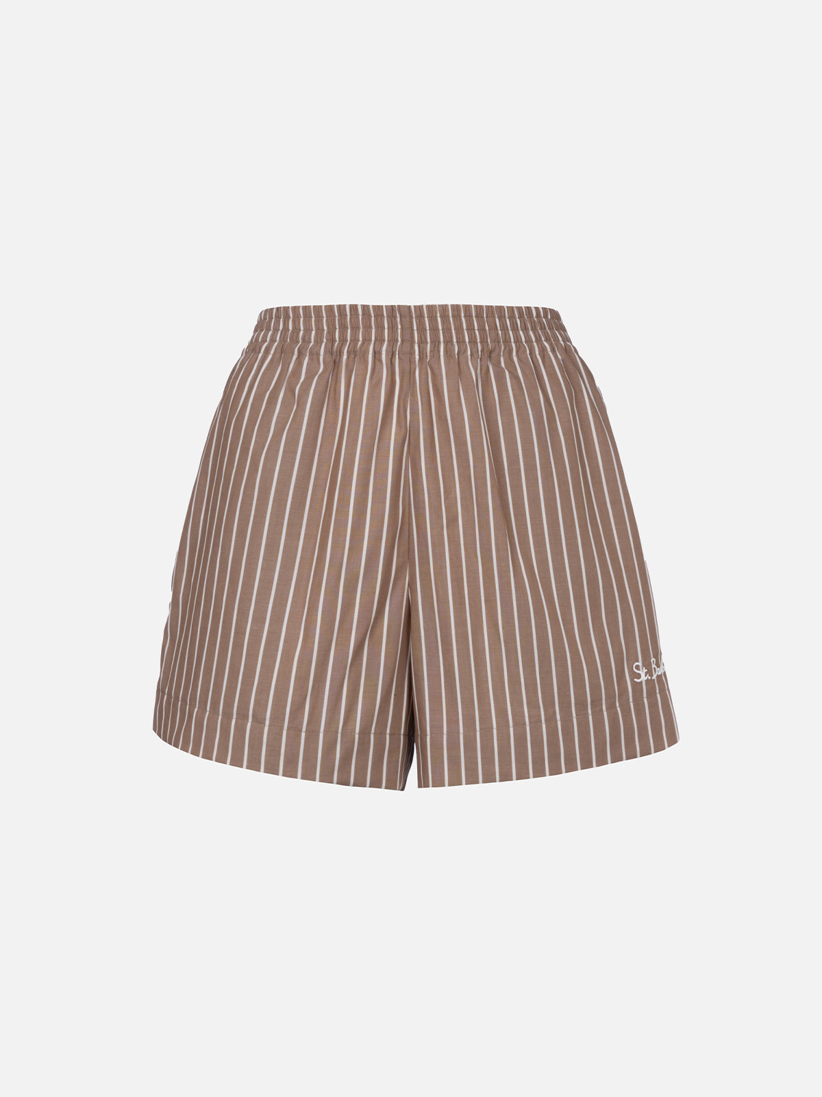Woman cotton striped pull up shorts Meave - MC2 Saint Barth