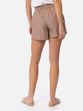 Woman cotton striped pull up shorts Meave - MC2 Saint Barth