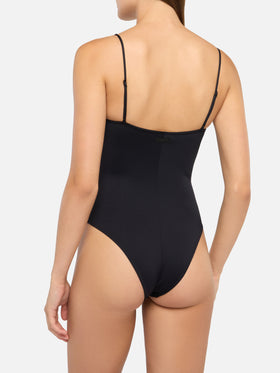Medea black underwired one-piece swimsuit
