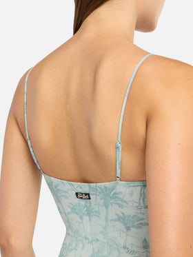 Costume intero Medea lurex con ferretto e stampa toile de jouy