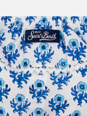 Melie smocked point embroidery bikini with ruffle - MC2 Saint Barth