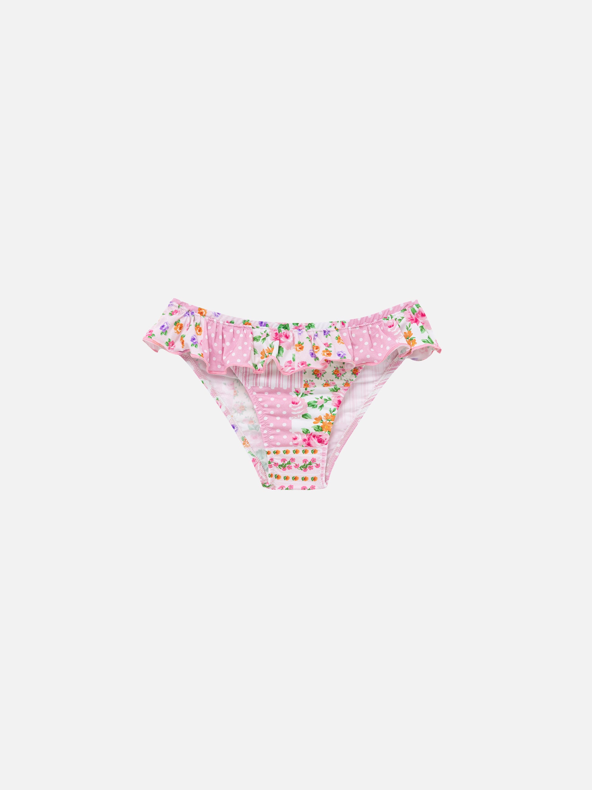 Melly ruffled swim briefs with flower patch print - MC2 Saint Barth