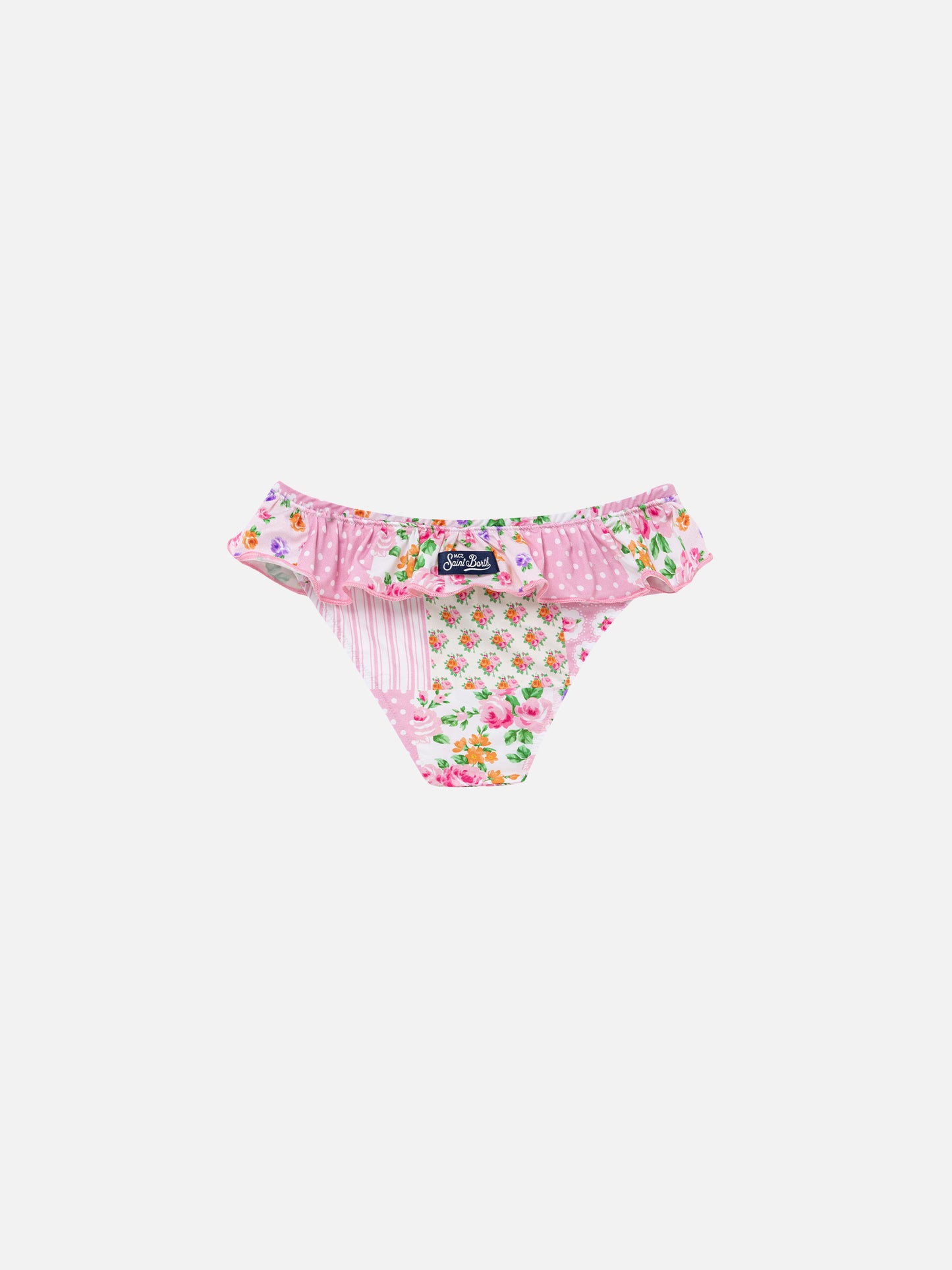 Melly ruffled swim briefs with flower patch print - MC2 Saint Barth