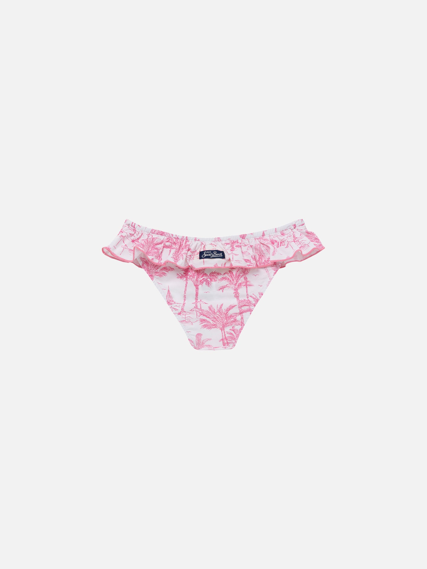 Melly ruffled swim briefs with toile de jouy print - MC2 Saint Barth