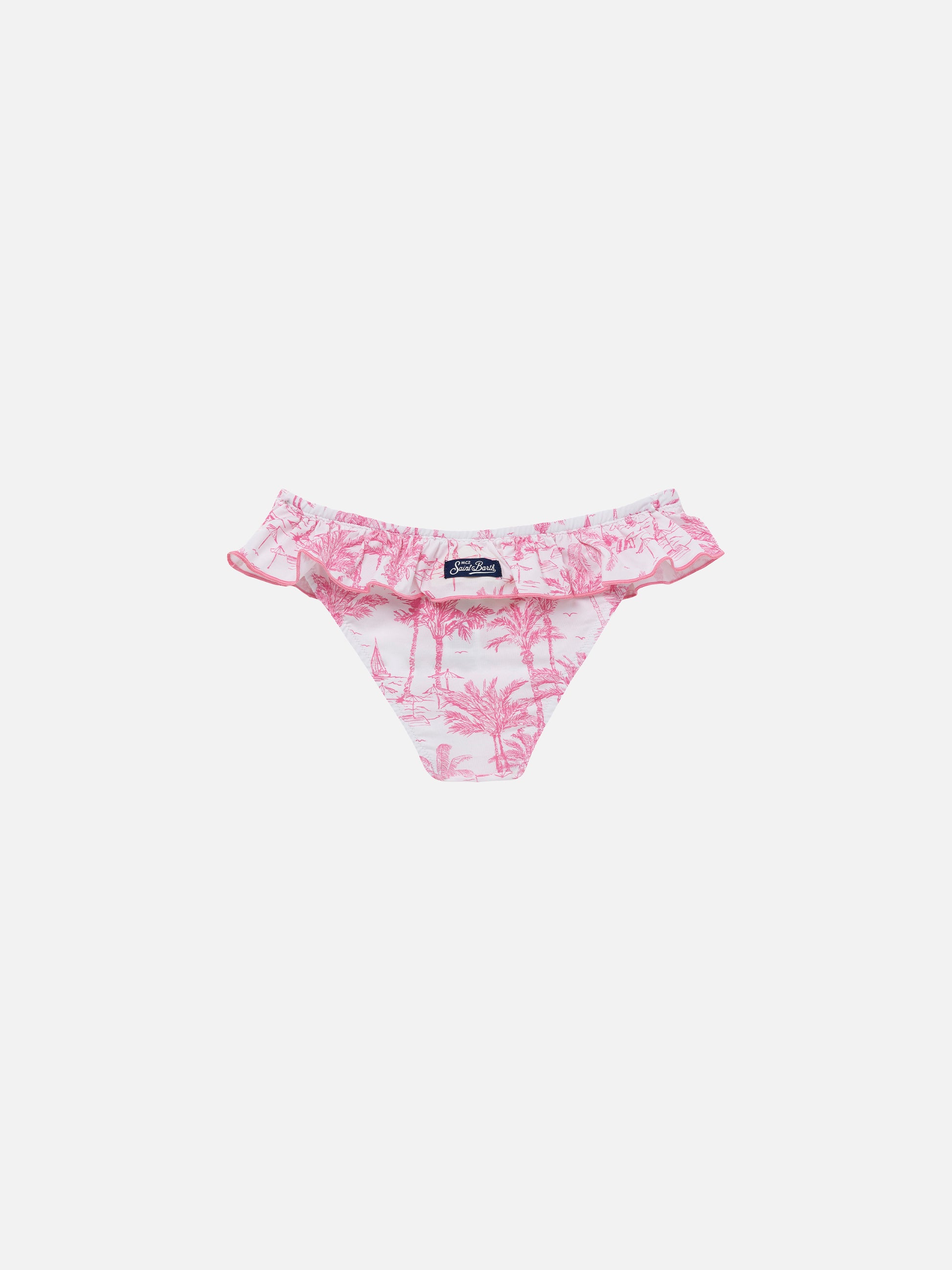 Melly ruffled swim briefs with toile de jouy print - MC2 Saint Barth