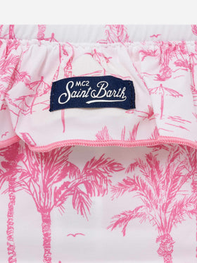 Melly ruffled swim briefs with toile de jouy print - MC2 Saint Barth