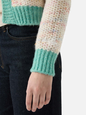 Cardigan Meribel in morbida maglia mélange