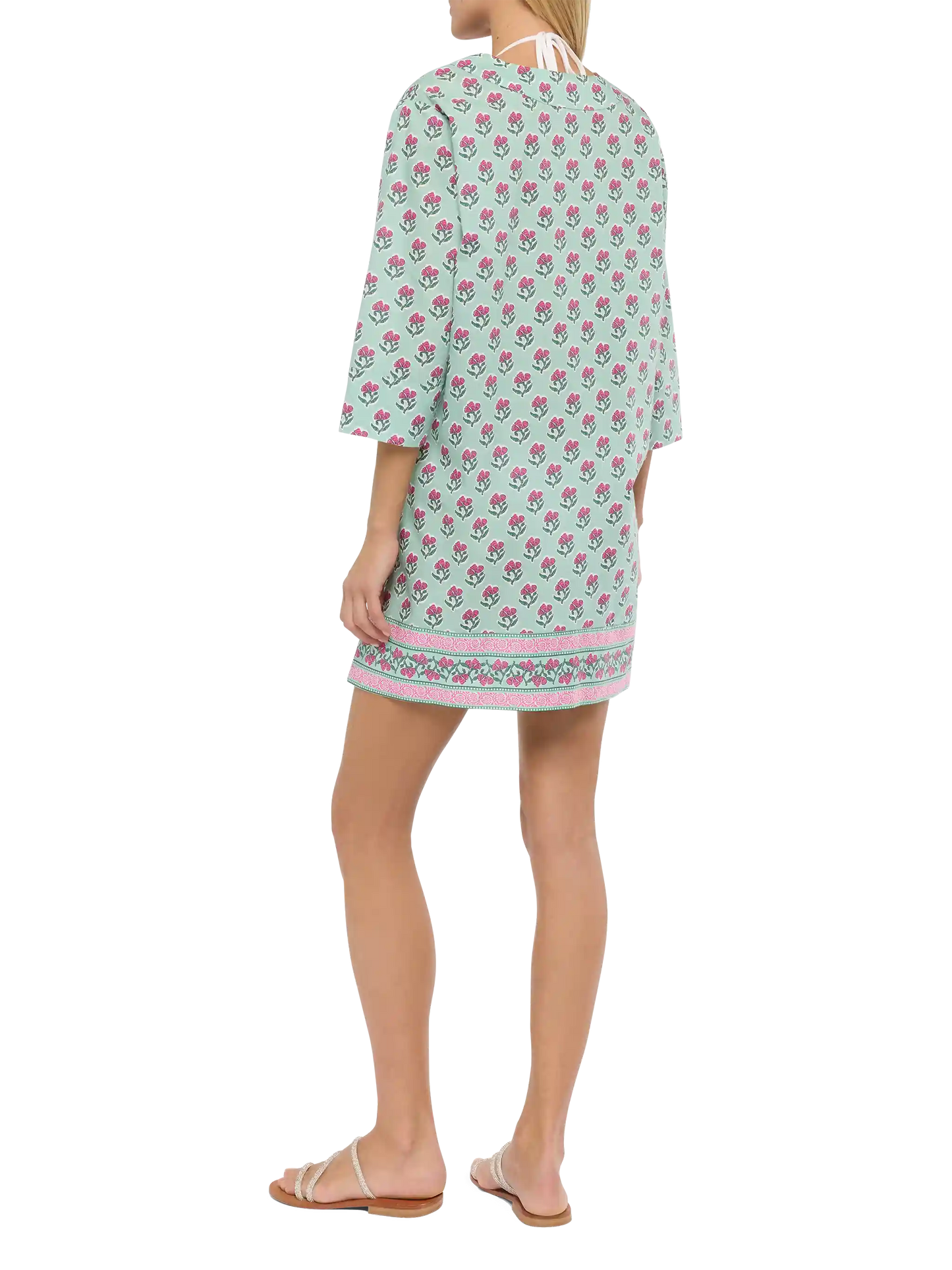 Macha cotton tunic dress with floral print - MC2 Saint Barth