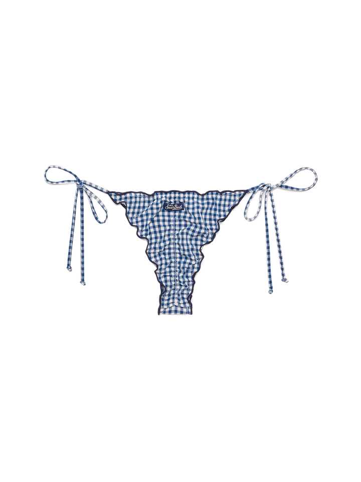 Miami cheeky swim briefs with gingham print - MC2 Saint Barth