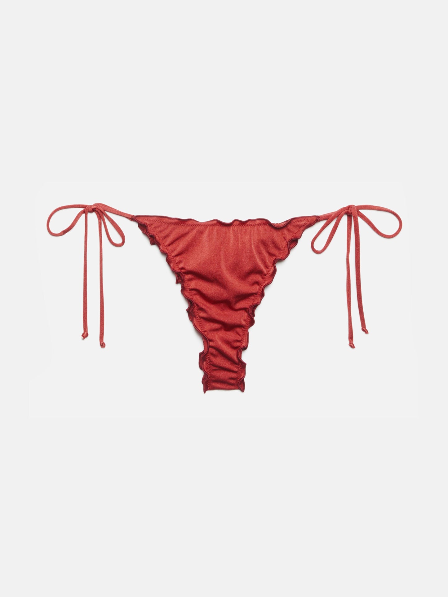 Miami cheeky shimmer brick red swim briefs