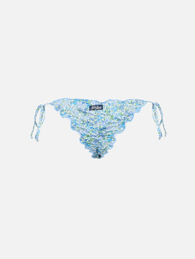 Woman Joanna Luise cheeky swim briefs Miami | MADE WITH LIBERTY FABRIC - MC2 Saint Barth