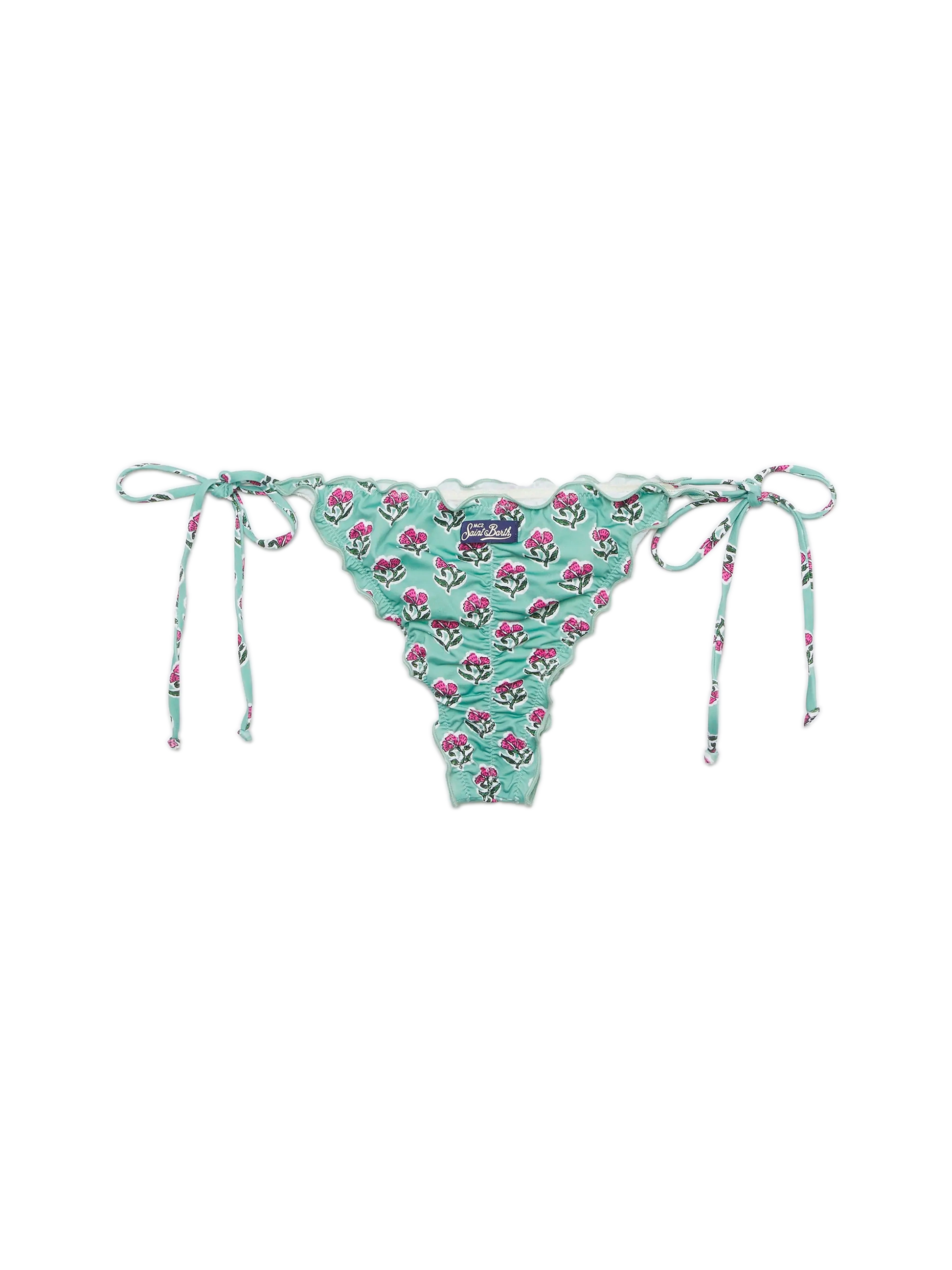 Miami cheeky swim briefs with floral print - MC2 Saint Barth