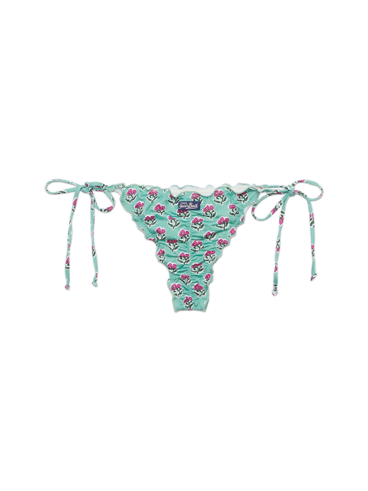 Miami cheeky swim briefs with floral print - MC2 Saint Barth