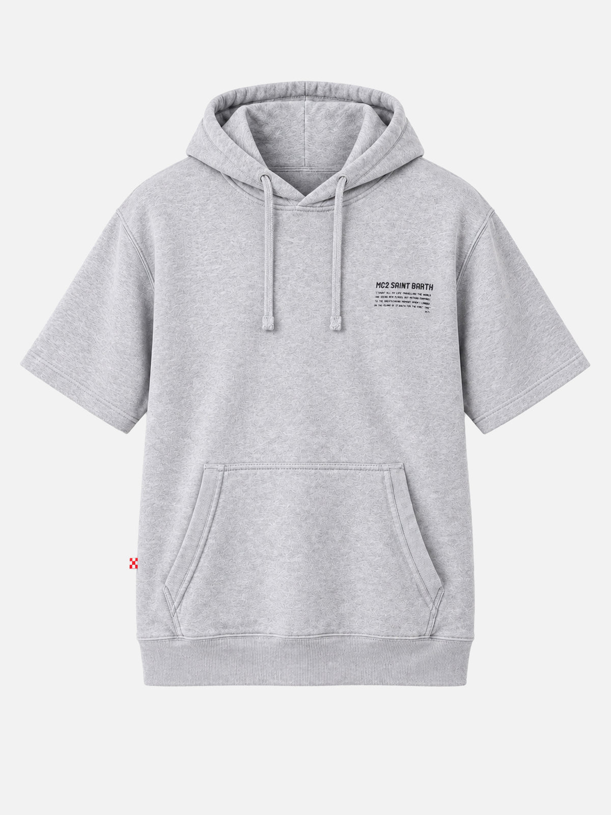 Sudadera con capucha de manga corta Mike gris 