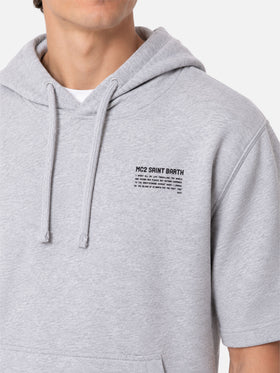 Sudadera con capucha de manga corta Mike gris 