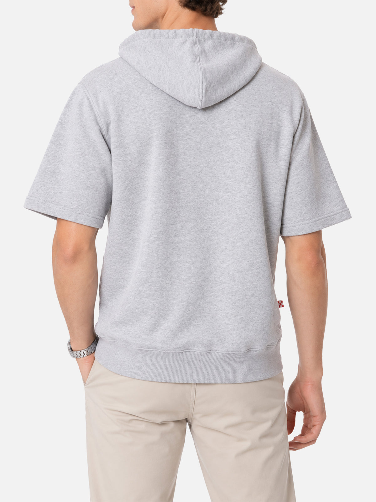 Sudadera con capucha de manga corta Mike gris 