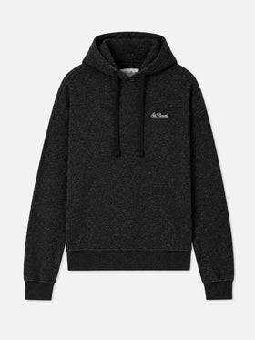Sudadera con capucha Mindy en mezcla de algodón-lúrex negro 