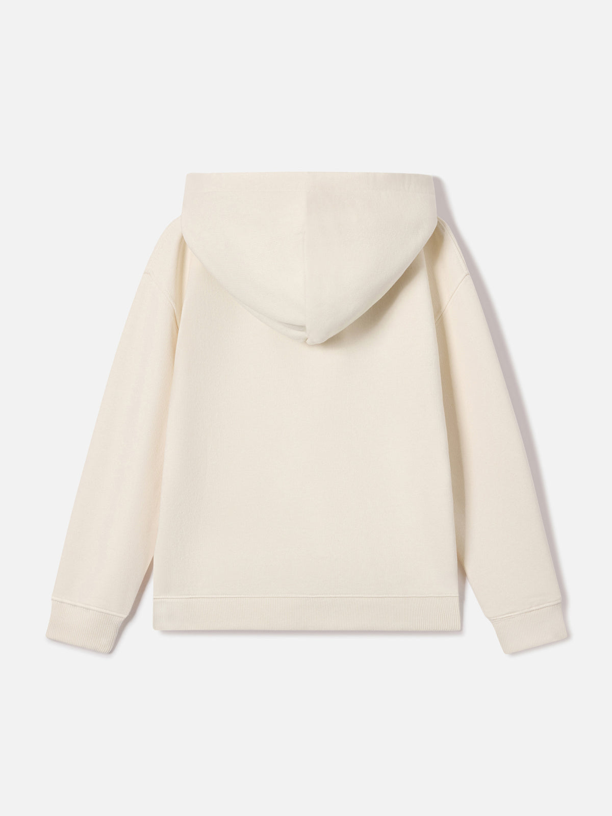 Sweat à capuche Mindy en mélange de coton coloris crème avec insert en tartan St. Barth 