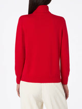 Woman red Moody fine-ribbed sweater