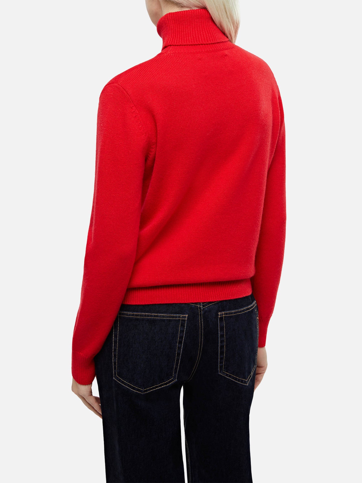 Woman red cashmere blend turtleneck sweater Moody - MC2 Saint Barth