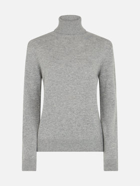 Woman mélange grey cashmere blend sweater Moody - MC2 Saint Barth