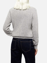 Woman mélange grey cashmere blend sweater Moody