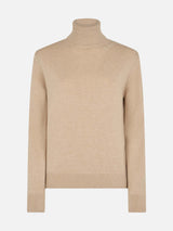 Maglione da donna beige Moody a costine sottili