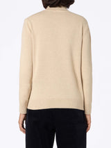 Woman beige Moody fine-ribbed sweater