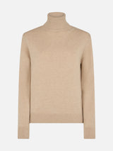 Maglione da donna beige Moody a costine sottili