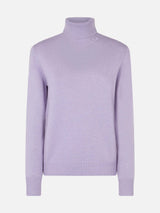 Woman lilac Moody fine-ribbed sweater