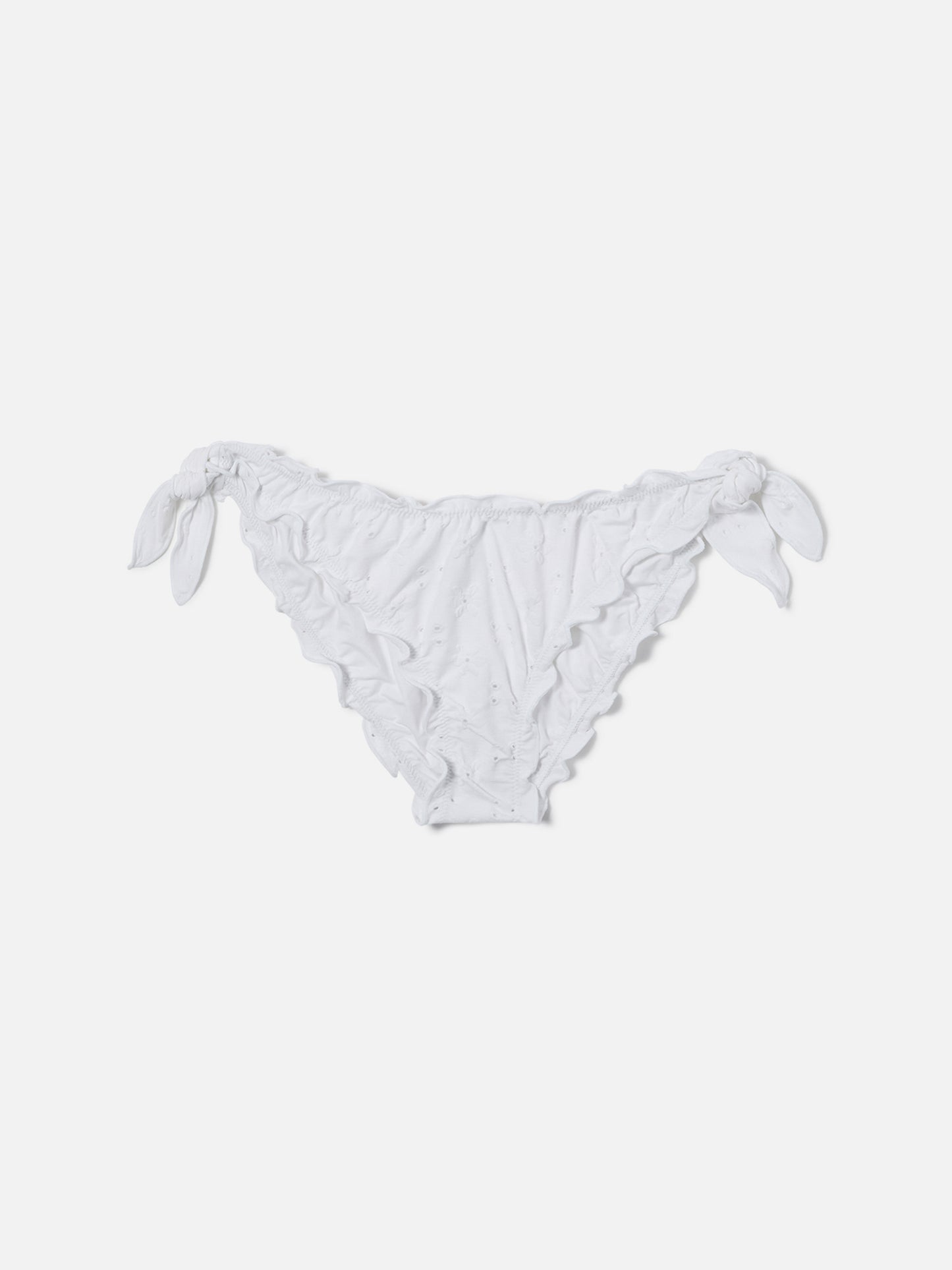 Classic Moon bikini bottoms in white sangallo fabric