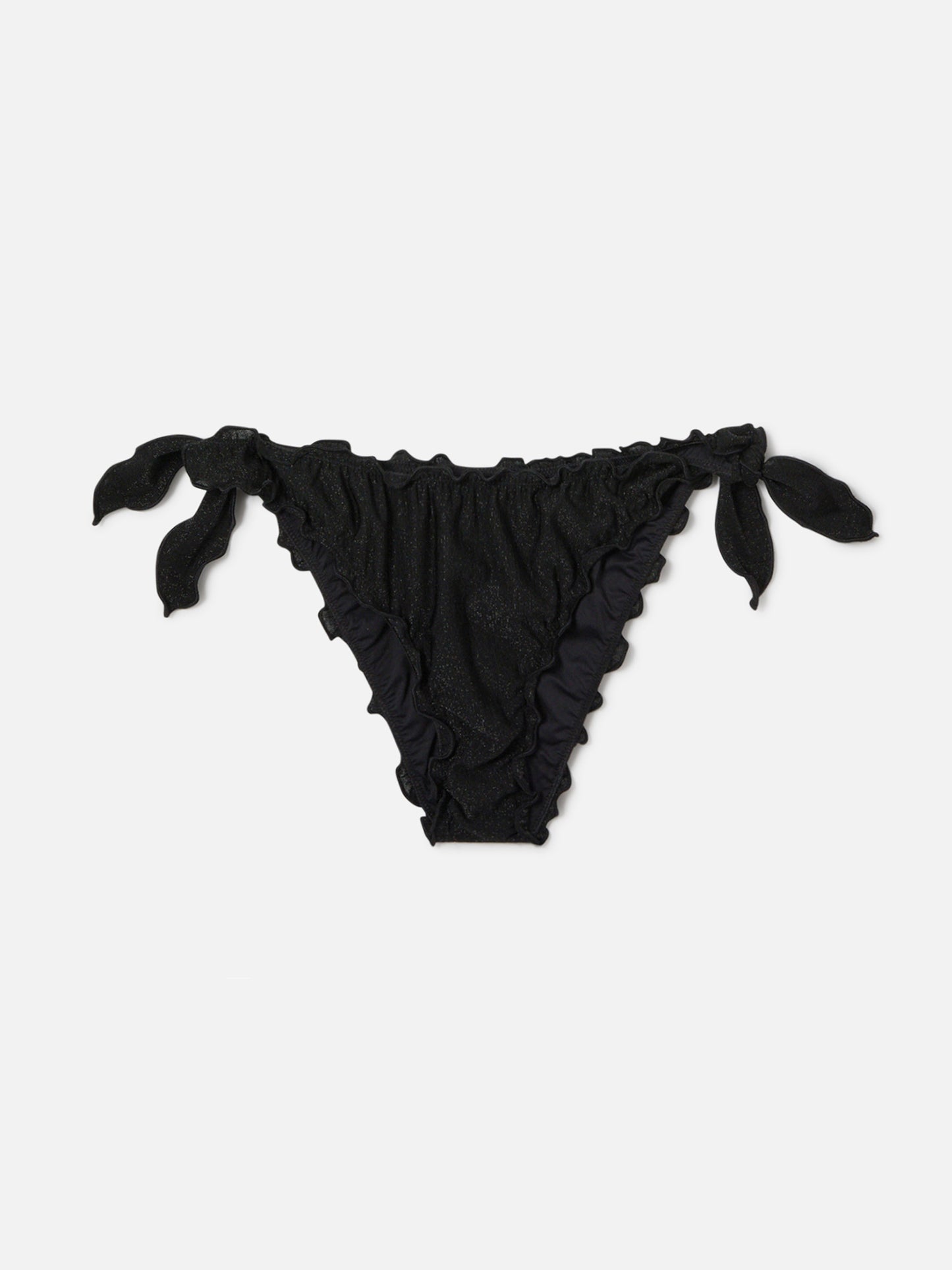 Slip mare Moon classico in tessuto lurex nero tinta unita