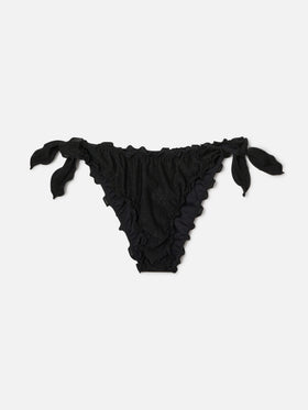 Slip mare Moon classico in tessuto lurex nero tinta unita